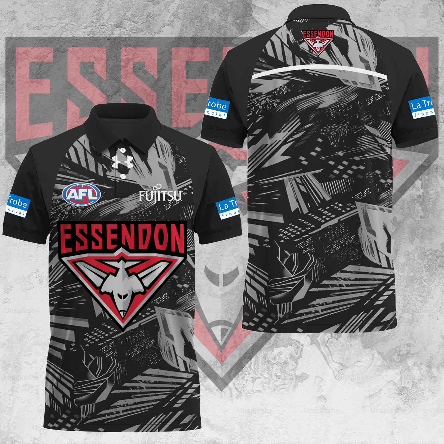 Essendon Football Club AFL 2025 Bombers Limited Edition Polo Shirt TM V4