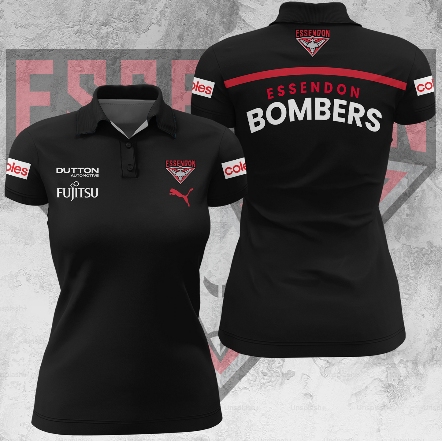 Essendon Football Club AFL 2025 Bombers Limited Edition Women's Polo TM V3