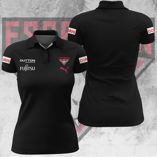 Essendon Football Club AFL 2025 Bombers Limited Edition Women's Polo TM V4