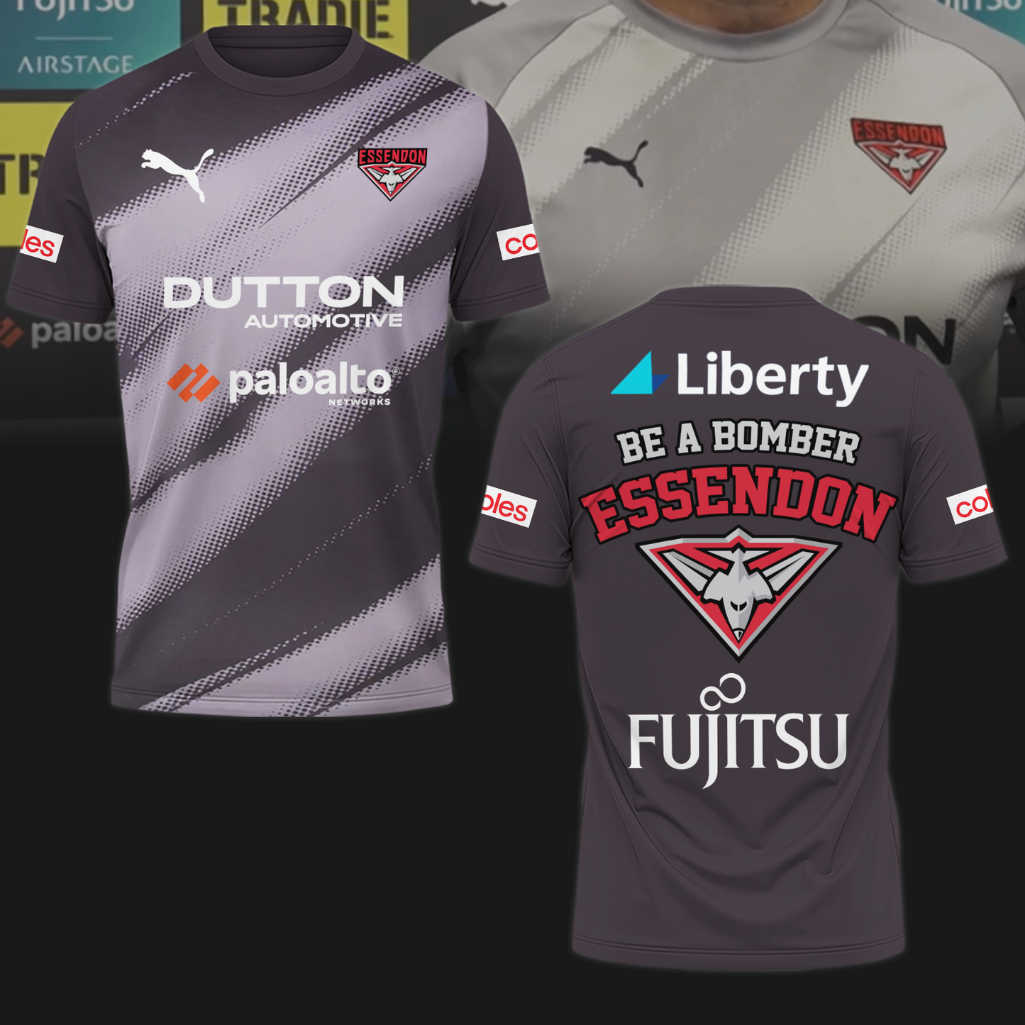 Essendon Football Club AFL Be A Bomber 2025 Limited Edition T-Shirt TM - You will save more when you buy the clothes and hat combo V5