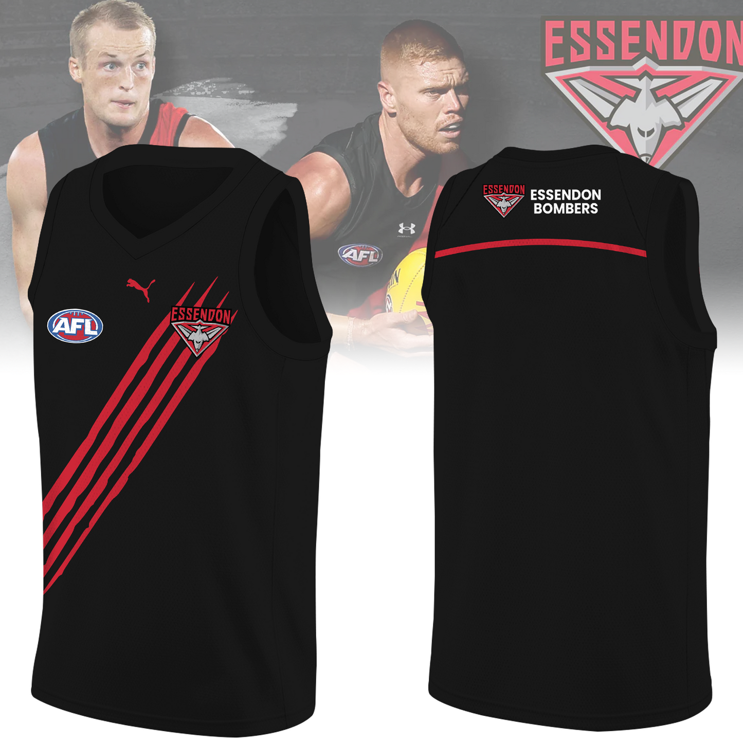 Essendon Football Club AFL Be A Bomber Limited Edition BK Jersey TM V4