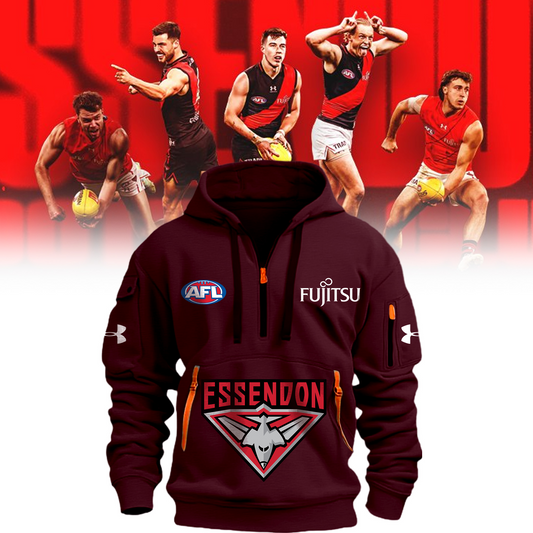 Essendon Football Club AFL Be A Bomber Limited Edition Zipper Hoodie TM V2