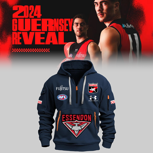 Essendon Football Club AFL Be A Bomber Limited Edition Zipper Hoodie TM V3