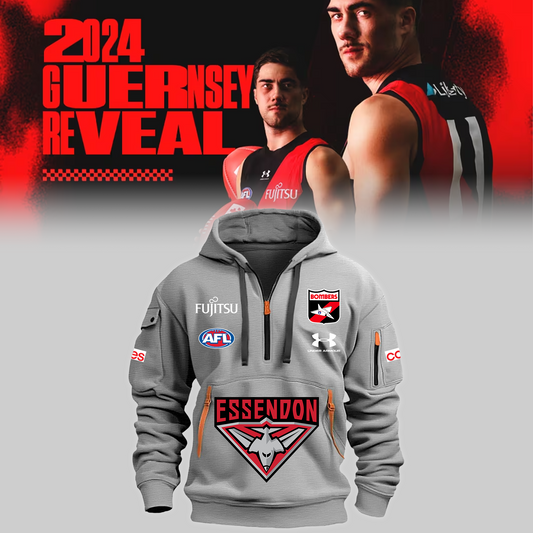 Essendon Football Club AFL Be A Bomber Limited Edition Zipper Hoodie TM V4