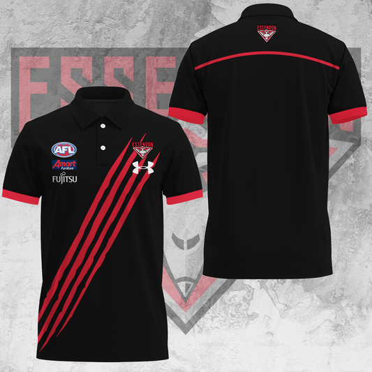 Essendon Football Club AFL Bombers Special Edition Polo Shirt TM V2