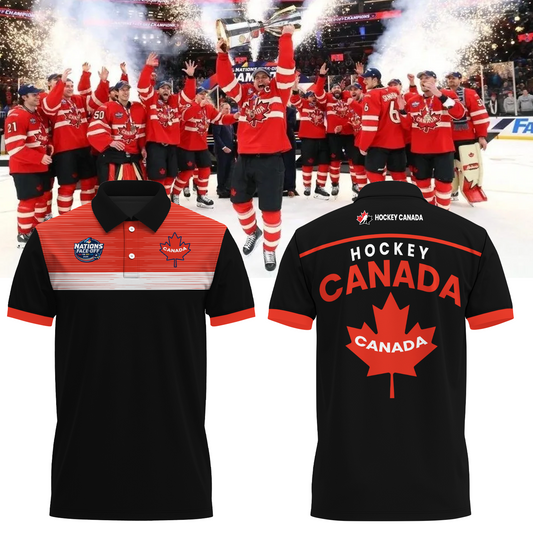 FACE-OFF CHAMPIONS Canada Men's National Ice Hockey Team Limited Edioton Polo Shirt TM - Super Savings When Buying Combo V3