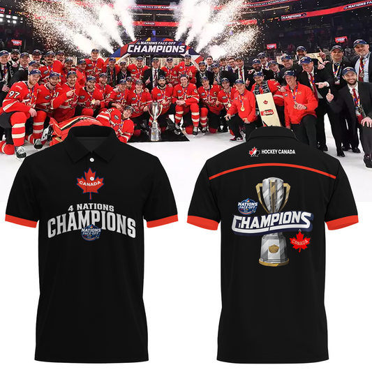FACE-OFF CHAMPIONS Canada Men's National Ice Hockey Team Limited Edioton Polo Shirt TM - Super Savings When Buying Combo V5