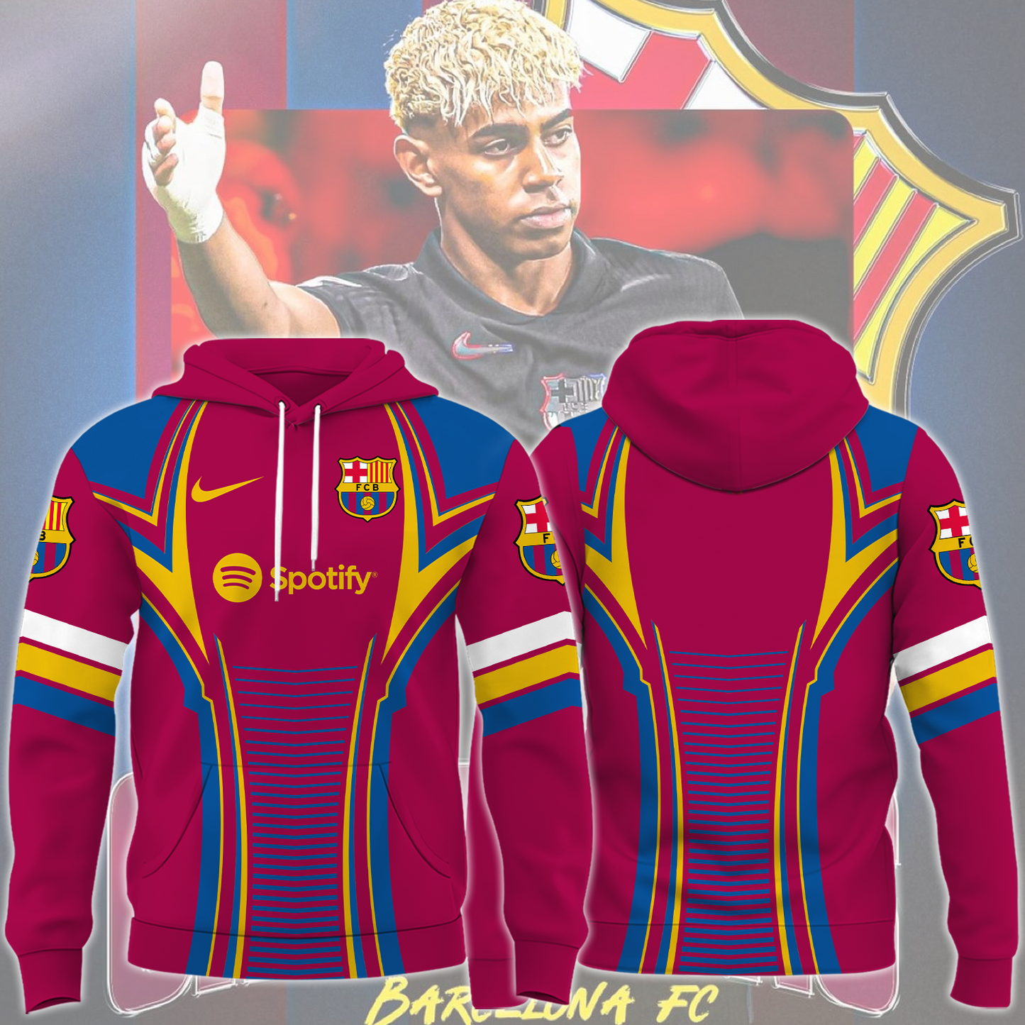 FC Barcelona 2025 Champions La Liga Hoodie TM NTA V2