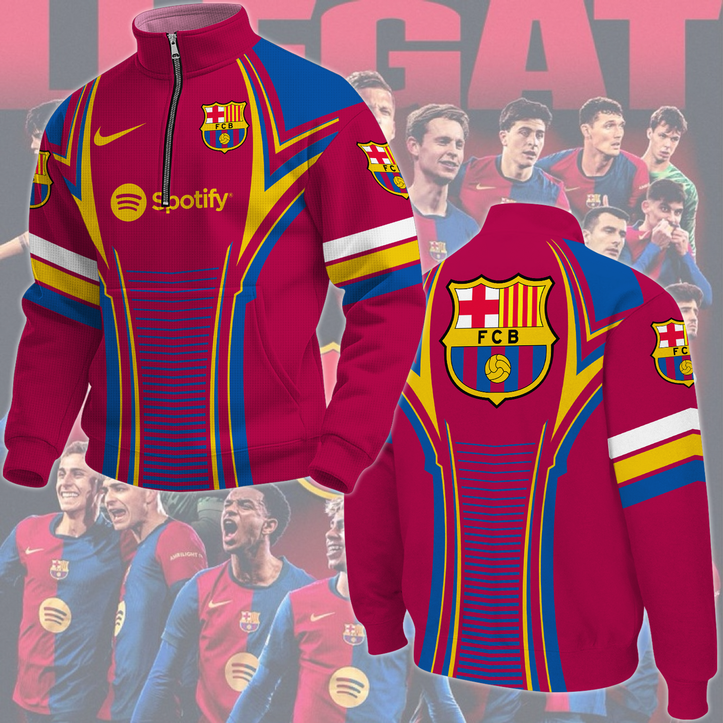 FC Barcelona 2025 Champions La Liga Newes Hoodie TM NTA V1