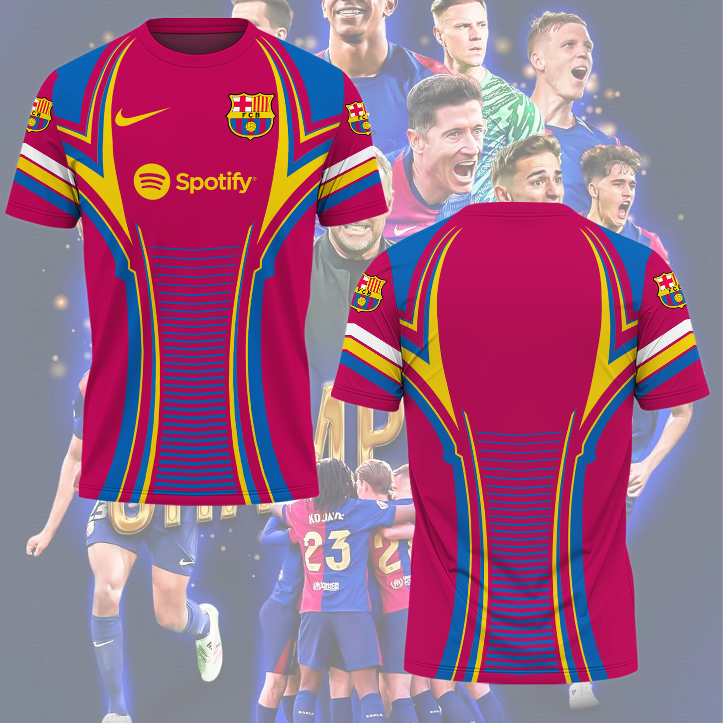 FC Barcelona 2025 Champions La Liga Newes T-Shirt TM NTA V2