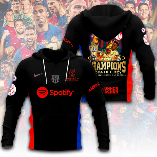 FC Barcelona LA LIGA CHAMPIONS 202425 Hoodie TM NTA V15