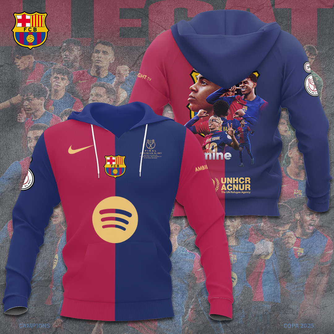 FC Barcelona LA LIGA CHAMPIONS 202425 Hoodie TM NTA V16