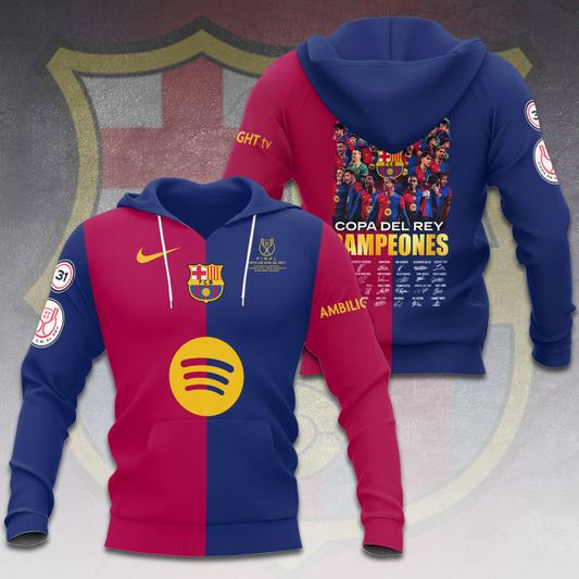 FC Barcelona LA LIGA CHAMPIONS 202425 Hoodie TM NTA V19