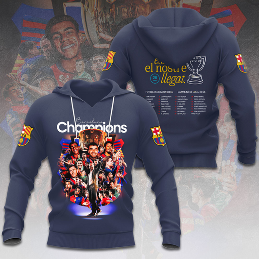 FC Barcelona LA LIGA CHAMPIONS 202425 Hoodie TM NTA V4