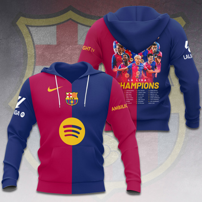 FC Barcelona LA LIGA CHAMPIONS 202425 Hoodie TM NTA V5