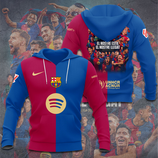 FC Barcelona LA LIGA CHAMPIONS 202425 Hoodie TM NTA V6