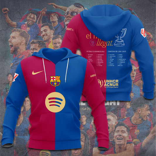 FC Barcelona LA LIGA CHAMPIONS 202425 Hoodie TM NTA V8