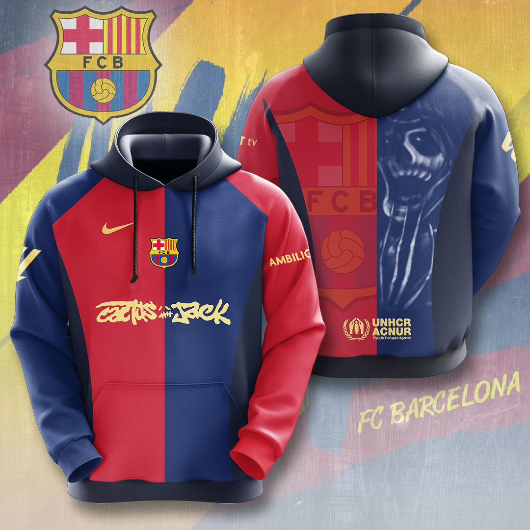 FC Barcelona x Travis Scott 2025 La Liga Hoodie TM NTA V3