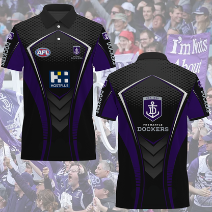 Fremantle Dockers AFL 2025 Polo Shirt TM NTA V1