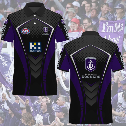 Fremantle Dockers AFL 2025 Polo Shirt TM NTA V1