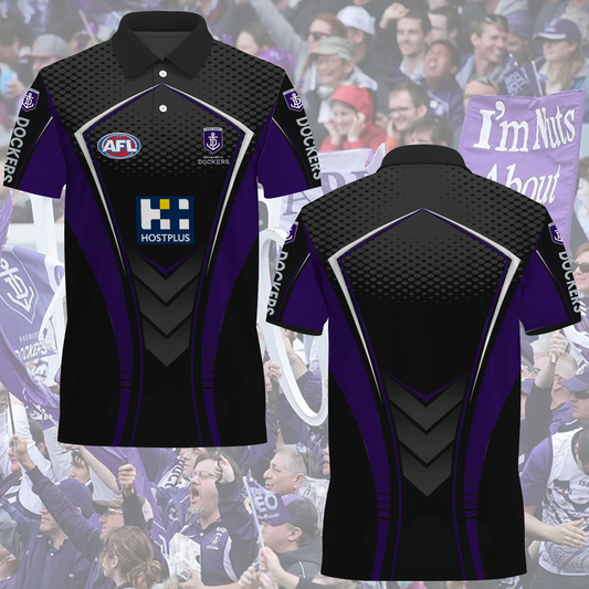 Fremantle Dockers AFL 2025 Polo Shirt TM NTA V2