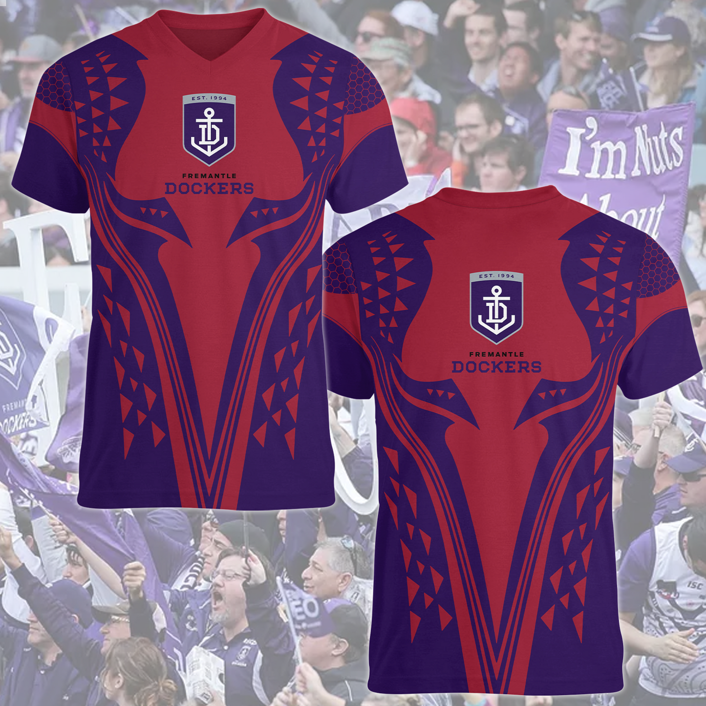 Fremantle Dockers AFL 2025 T-Shirt TM NTA V1