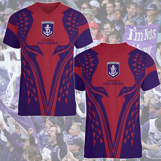 Fremantle Dockers AFL 2025 T-Shirt TM NTA V1