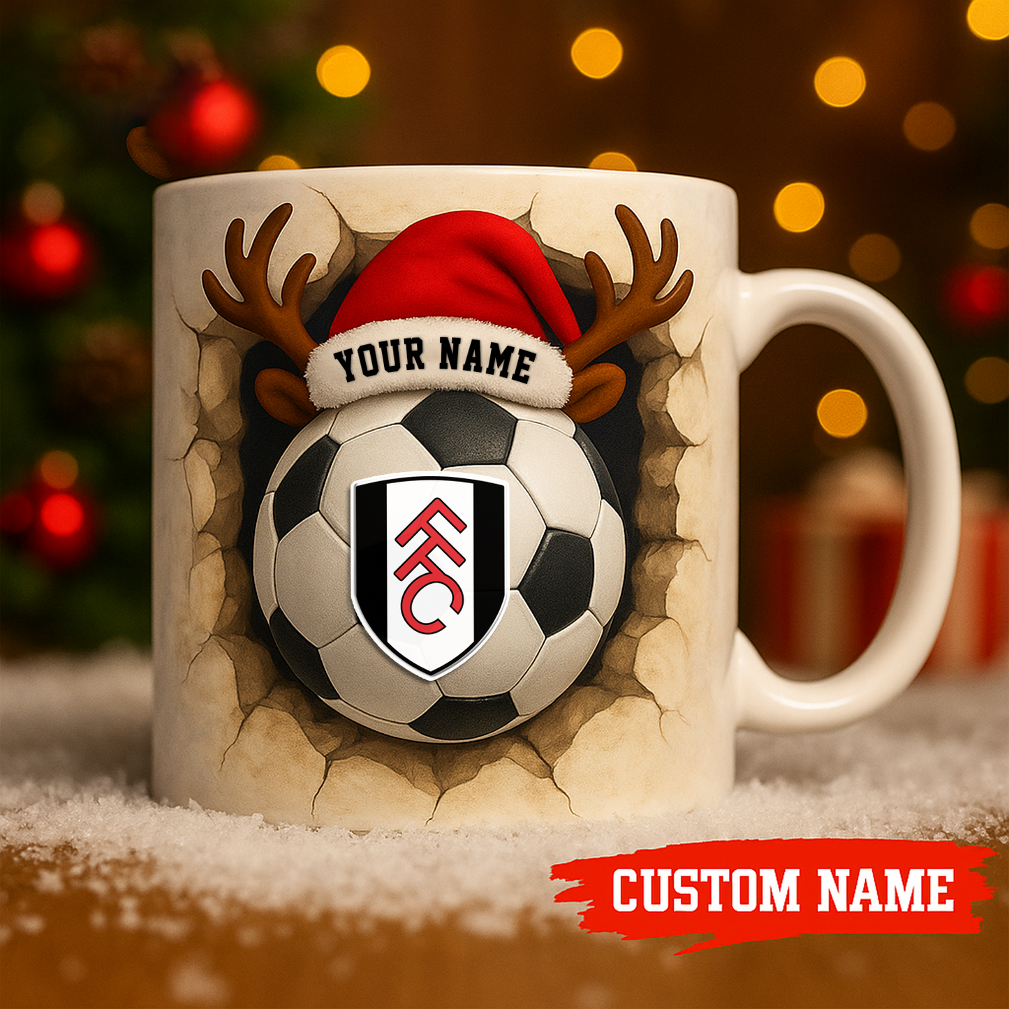 FUL X Premium EPL Christmas Football Ceramic Mug V1 NAK NHT