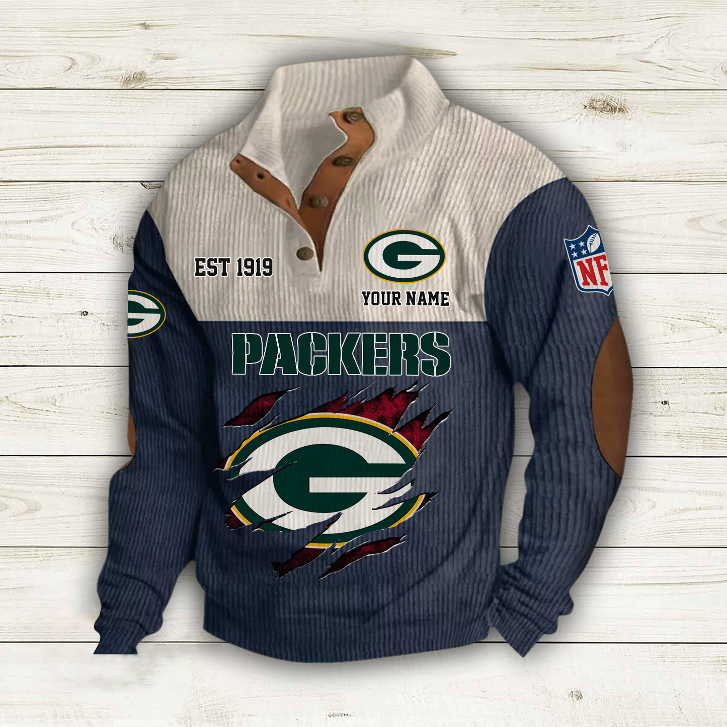 GB x NFL Custom Name Sport Sweatshirt DatND DVT