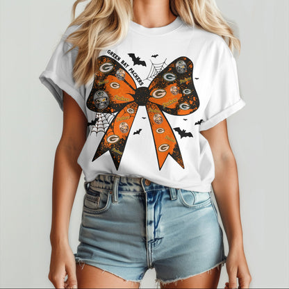 GB x NFL Halloween Bow 3D Shirt 0409 DatND DVT