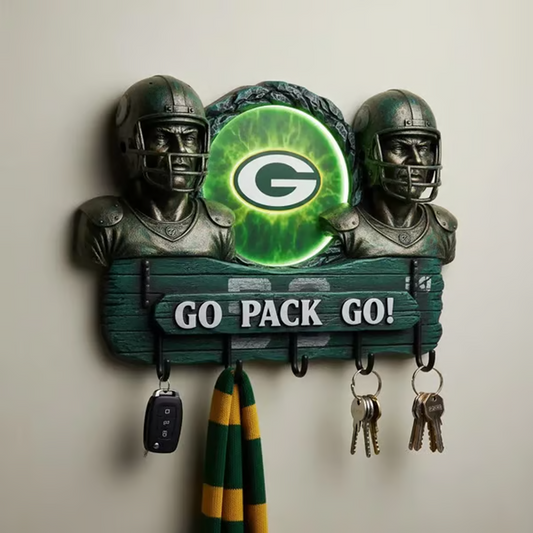 GB X NFL Originality Verification Football Team Wall Key Holder NAK THUONGNH