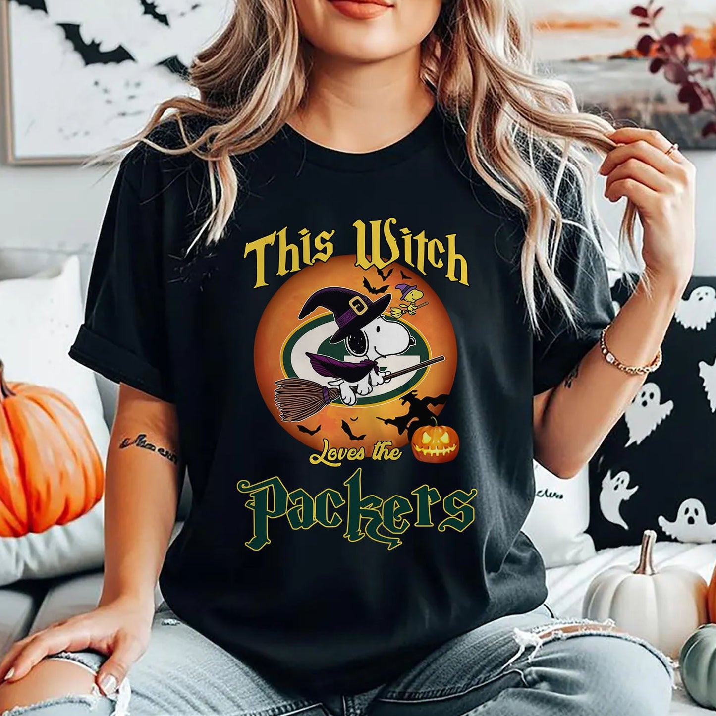 GB x NFL This Witch Snoopy Love This 2D Shirt DatND DVT
