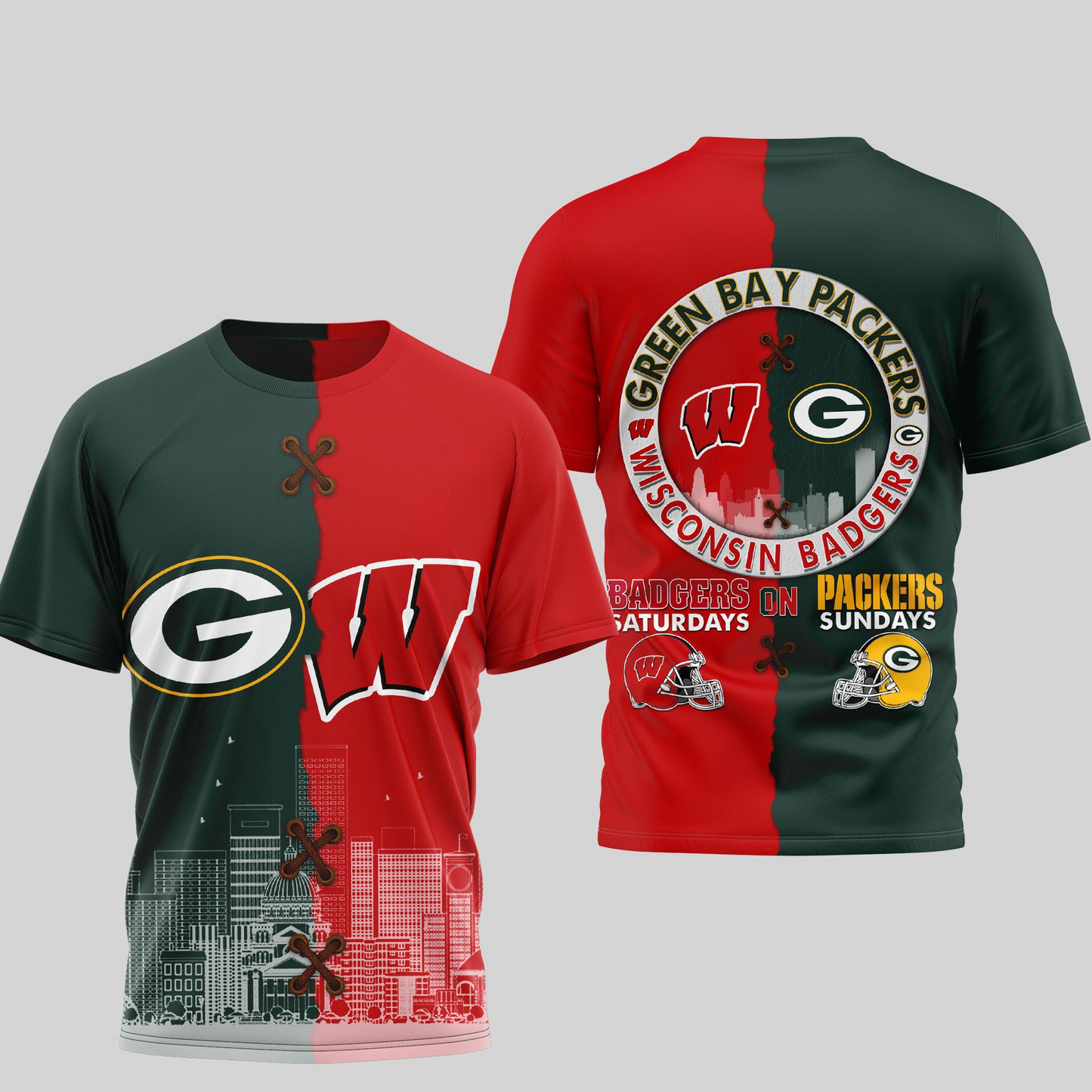 GBP Premium NFL x NCAA 3D T-shirt DDT NTL