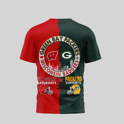 GBP Premium NFL x NCAA 3D T-shirt DDT NTL