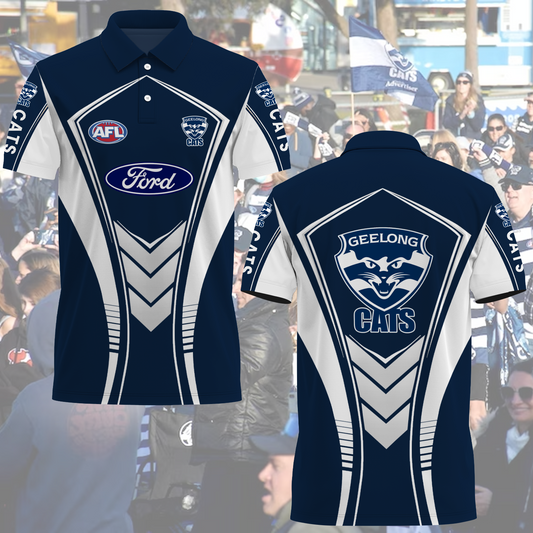 Geelong Cats 1 AFL 2025 Polo Shirt TM NTA V1