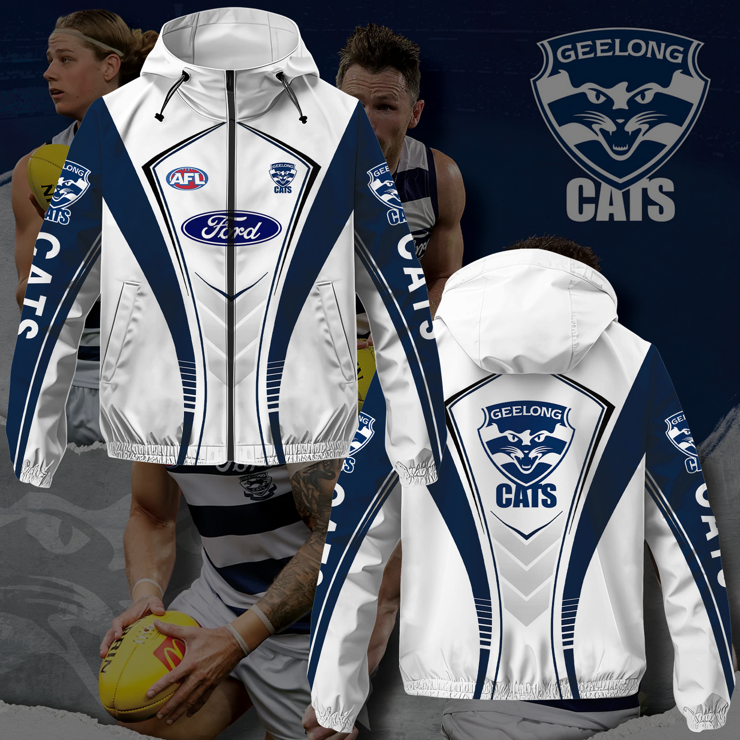 Geelong Cats 1 AFL 2025 Windbreaker Jacket TM NTA V2