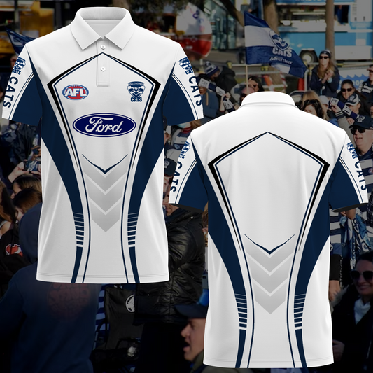 Geelong Cats 2 AFL 2025 Polo Shirt TM NTA V1
