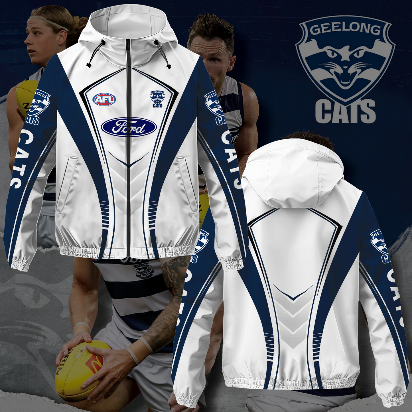 Geelong Cats 2 AFL 2025 Windbreaker Jacket TM NTA V2
