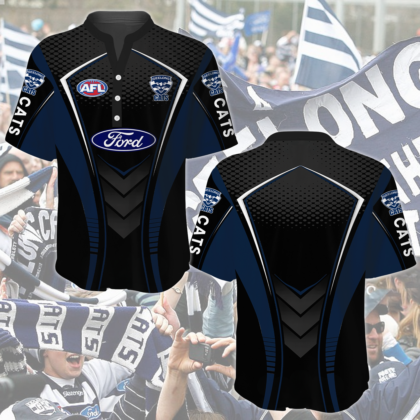 Geelong Cats AFL 2025 Limited Edition Henley Shirt TM NTA V2