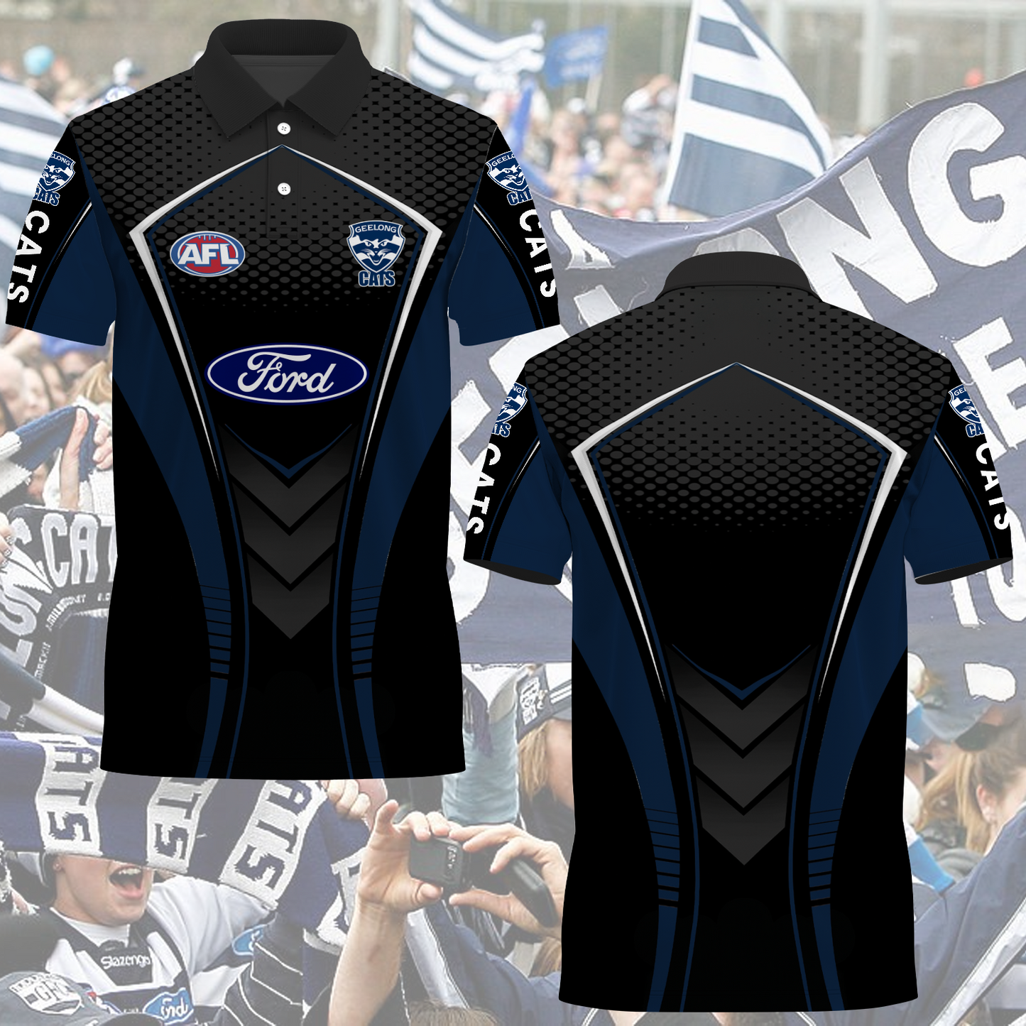 Geelong Cats AFL 2025 Limited Edition Polo Shirt TM NTA V2 240425