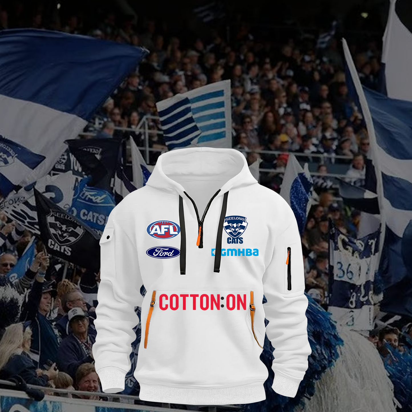 Geelong Cats AFL 2025 Zipper Hoodie TM NTA V2