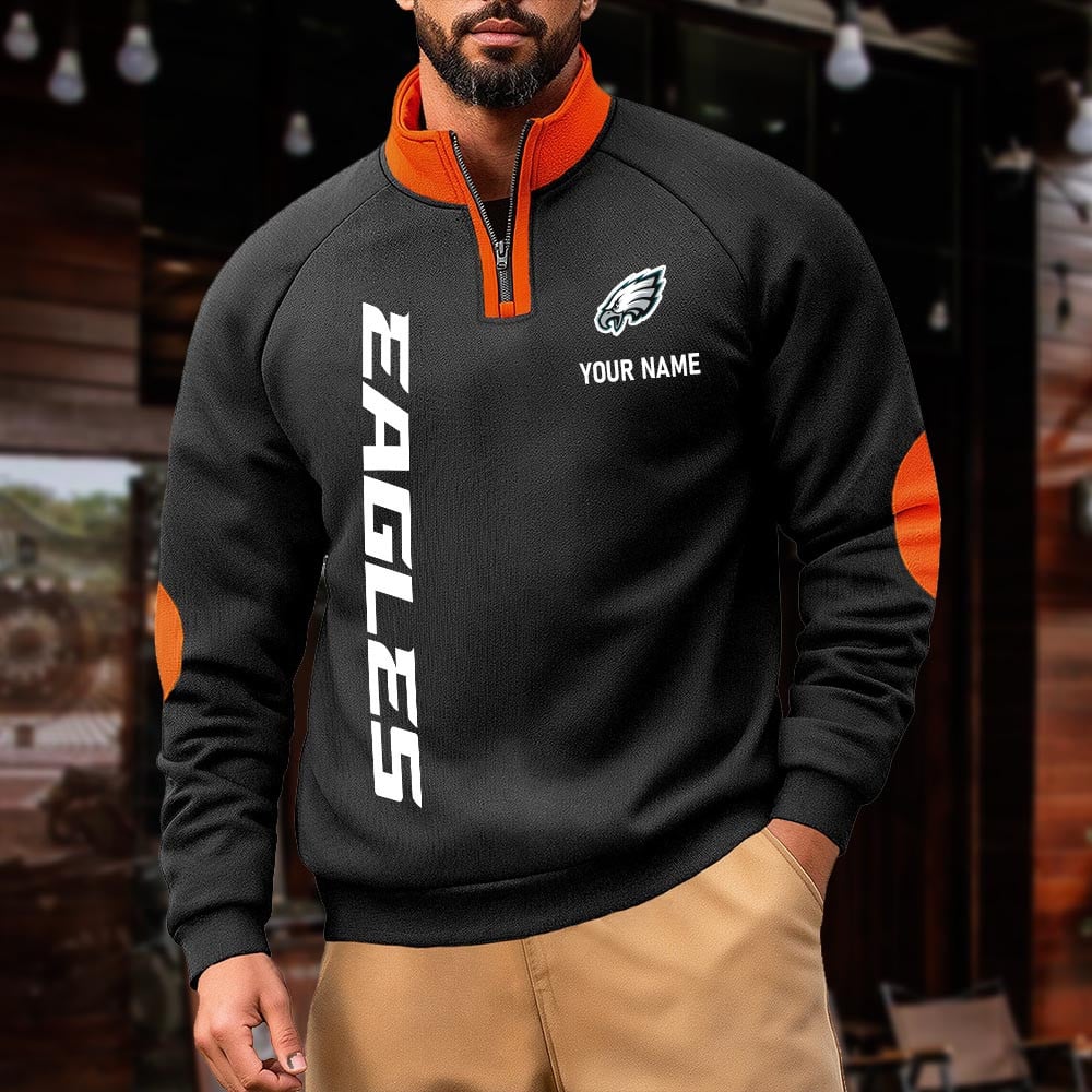 PE NFL Pulse Gear Zipper Henley Sweatshirt DDT CTND