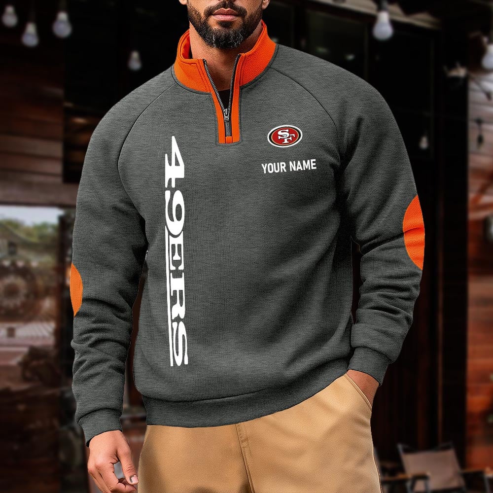 SF49 NFL Pulse Gear Zipper Henley Sweatshirt DDT CTND