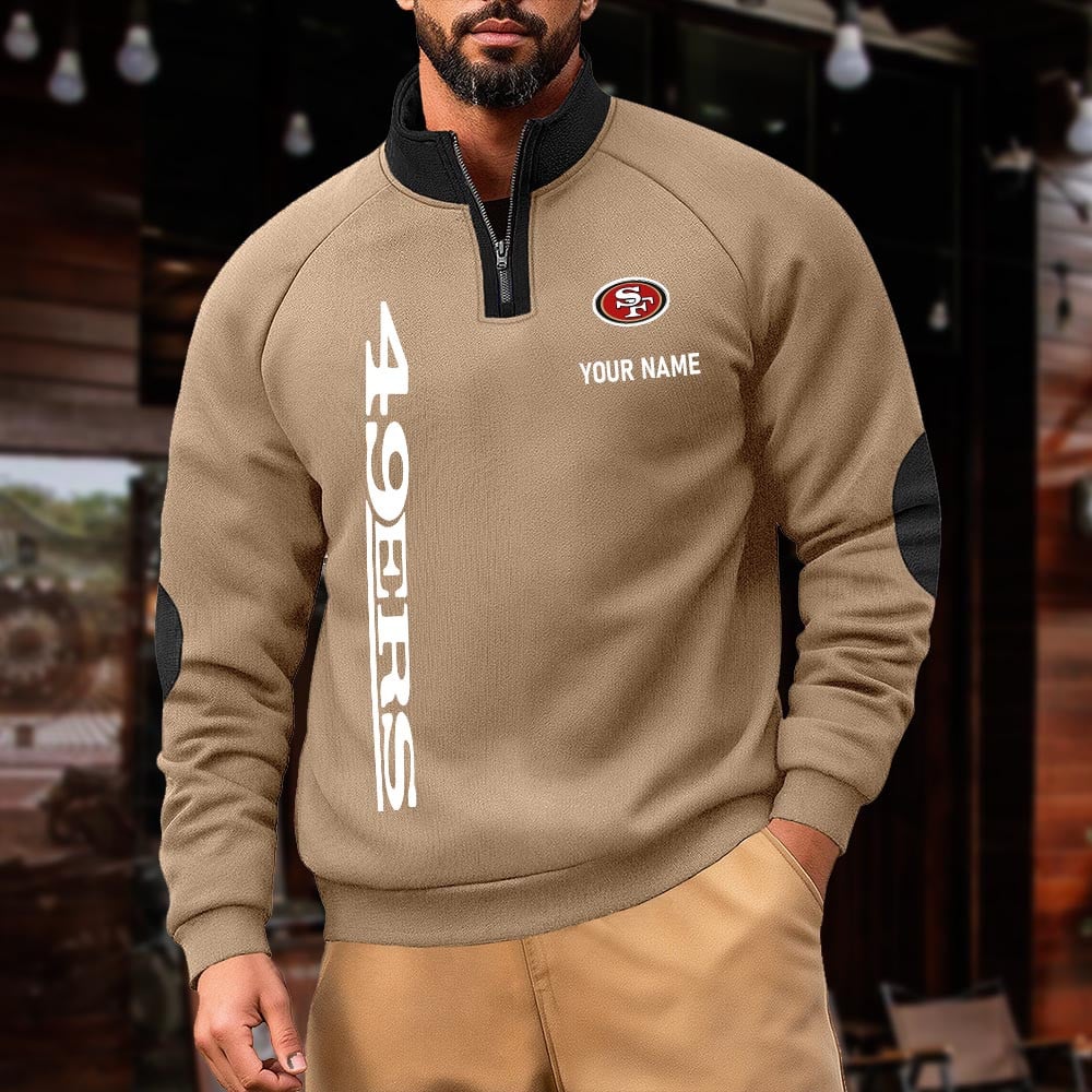 SF49 NFL Pulse Gear Zipper Henley Sweatshirt DDT CTND