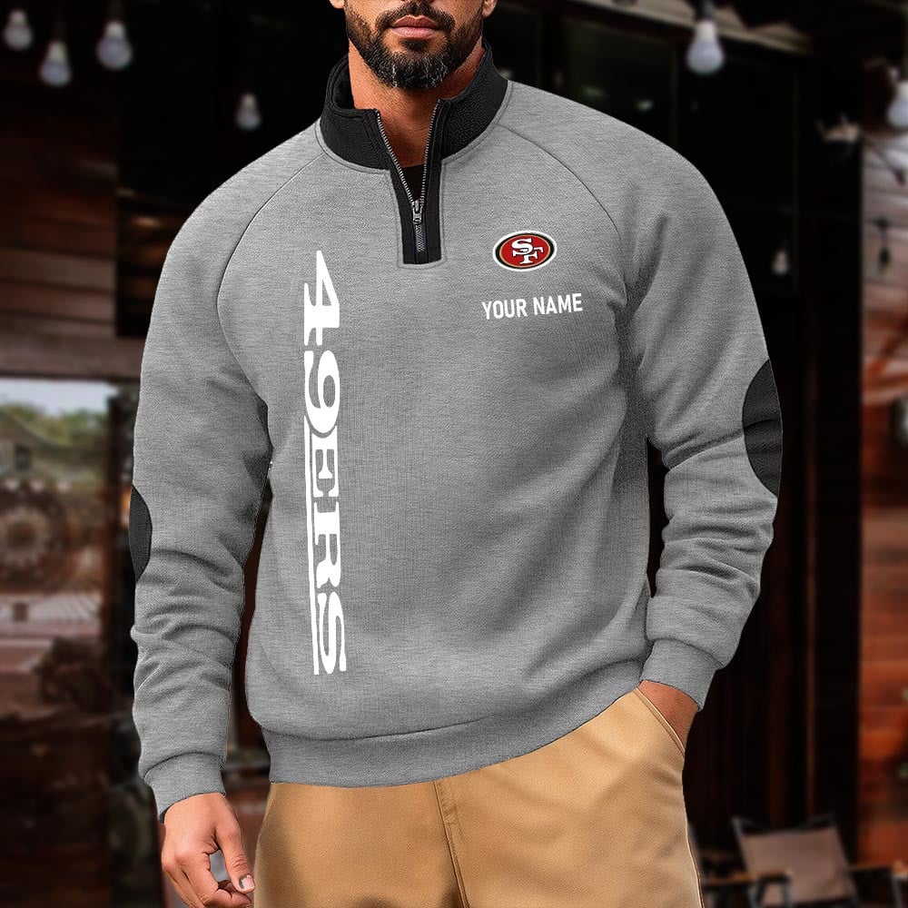 SF49 NFL Pulse Gear Zipper Henley Sweatshirt DDT CTND