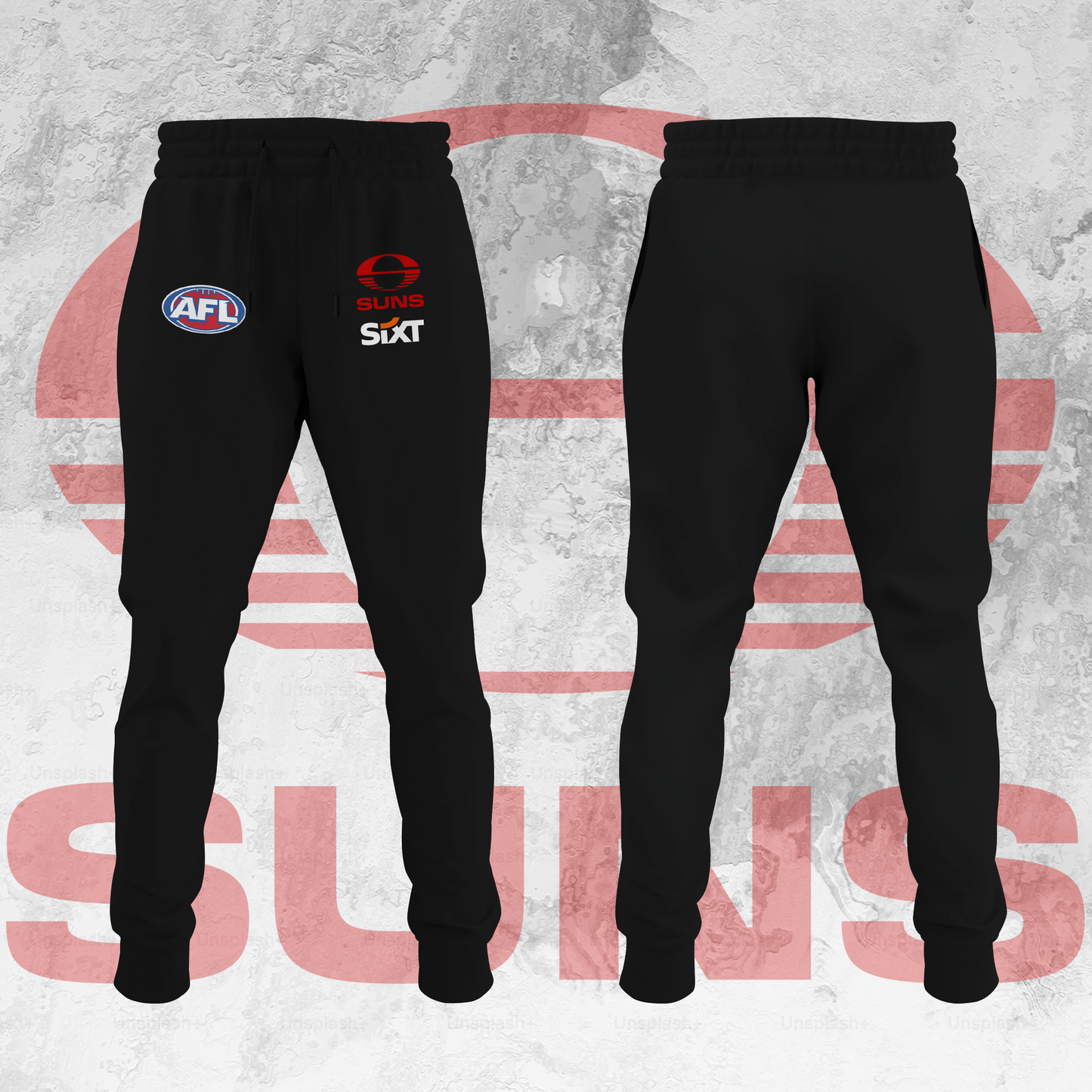 Gold Coast Suns AFL 2025 Limited Edition Joggers TM V1
