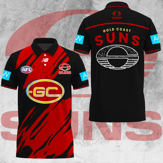 Gold Coast Suns AFL 2025 Limited Edition Polo Shirt TM V1