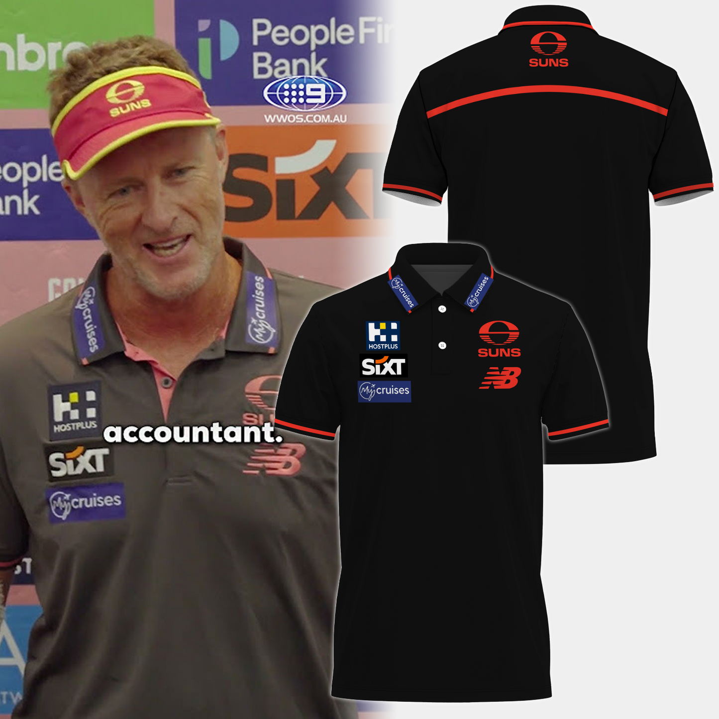 Gold Coast Suns AFL 2025 Limited Edition Polo Shirt TM NTA V14