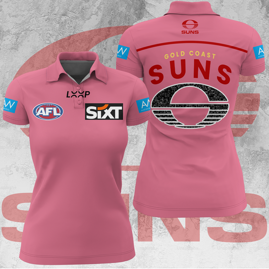 Gold Coast Suns AFL 2025 Limited Edition Women's Polo TM V2