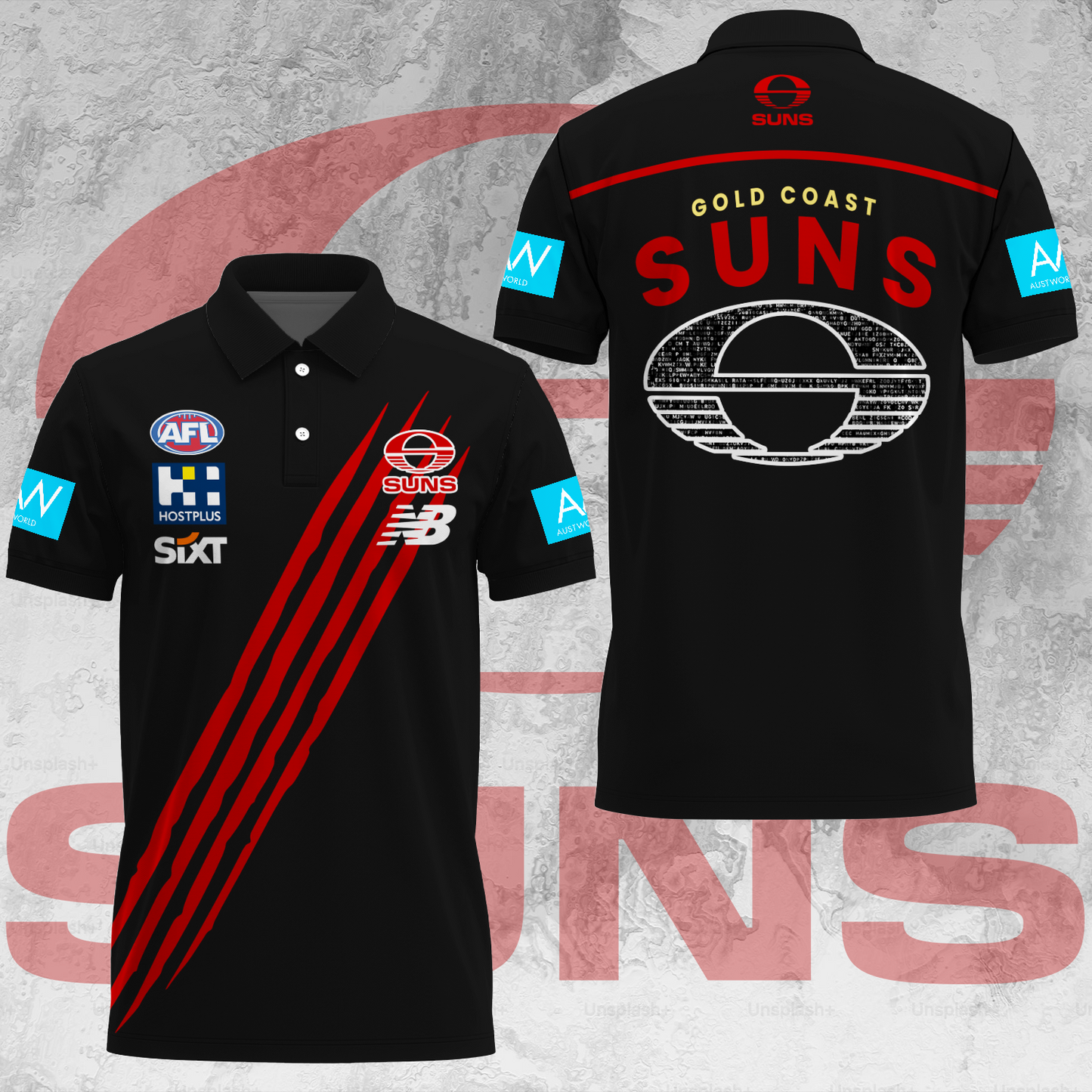 Gold Coast Suns AFL Limited Edition Polo Shirt TM V1